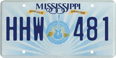 MS license plate HHW481