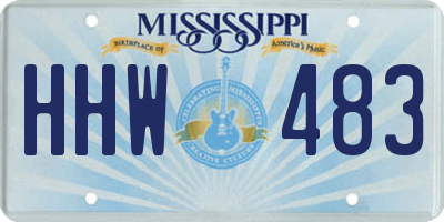 MS license plate HHW483