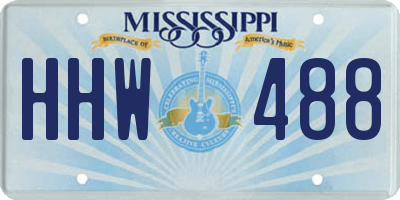 MS license plate HHW488
