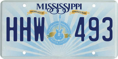 MS license plate HHW493