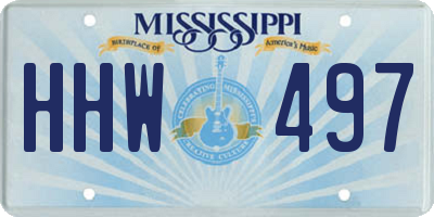 MS license plate HHW497