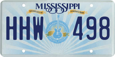 MS license plate HHW498