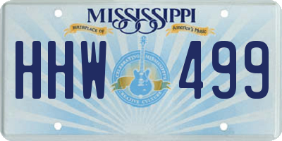 MS license plate HHW499