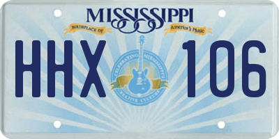 MS license plate HHX106