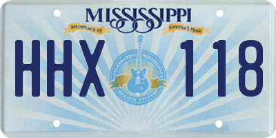MS license plate HHX118