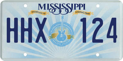 MS license plate HHX124