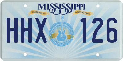 MS license plate HHX126