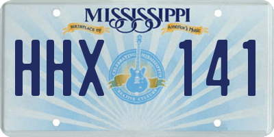 MS license plate HHX141