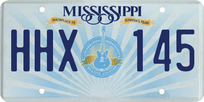 MS license plate HHX145