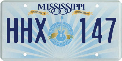 MS license plate HHX147