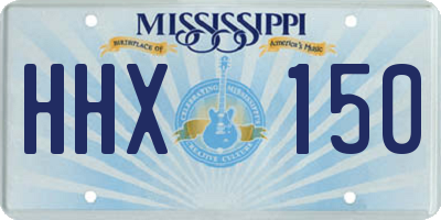 MS license plate HHX150
