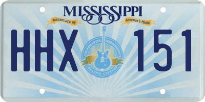 MS license plate HHX151
