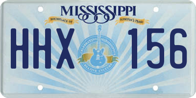MS license plate HHX156
