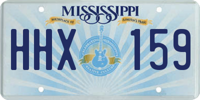 MS license plate HHX159