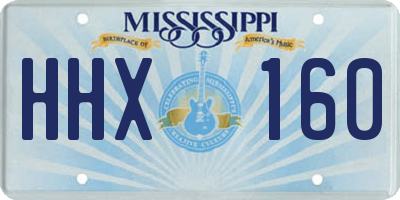 MS license plate HHX160