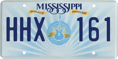 MS license plate HHX161