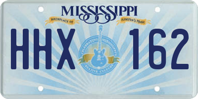 MS license plate HHX162