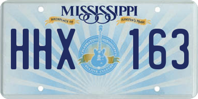 MS license plate HHX163