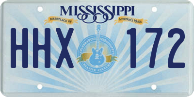 MS license plate HHX172