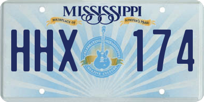 MS license plate HHX174