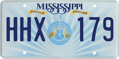 MS license plate HHX179