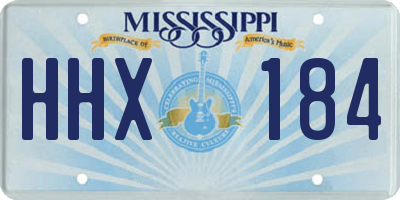 MS license plate HHX184