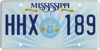 MS license plate HHX189