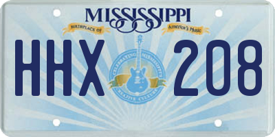 MS license plate HHX208