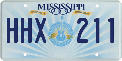MS license plate HHX211