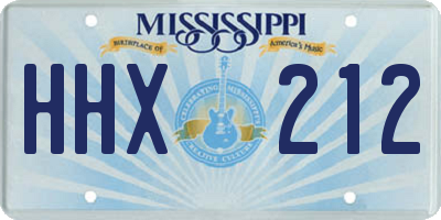 MS license plate HHX212