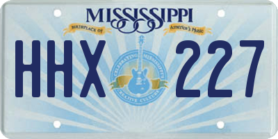 MS license plate HHX227