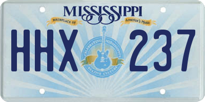 MS license plate HHX237