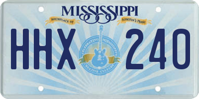 MS license plate HHX240