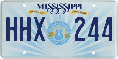 MS license plate HHX244