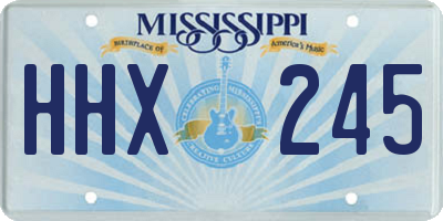 MS license plate HHX245