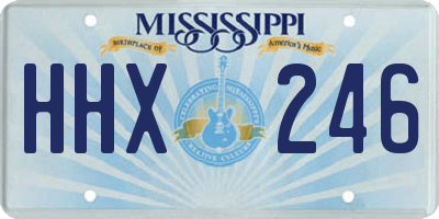 MS license plate HHX246