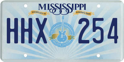 MS license plate HHX254