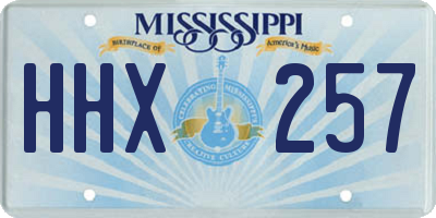 MS license plate HHX257