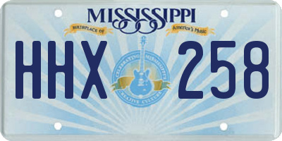 MS license plate HHX258
