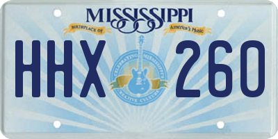 MS license plate HHX260