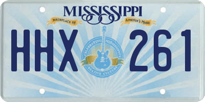 MS license plate HHX261