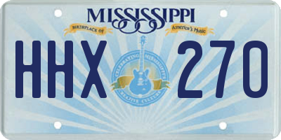 MS license plate HHX270