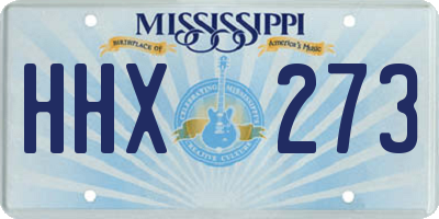 MS license plate HHX273