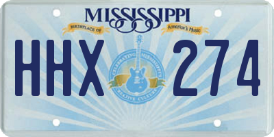 MS license plate HHX274