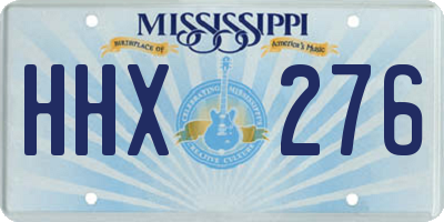 MS license plate HHX276