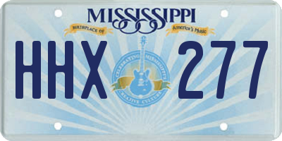 MS license plate HHX277