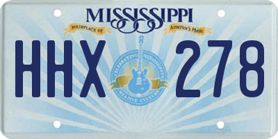 MS license plate HHX278