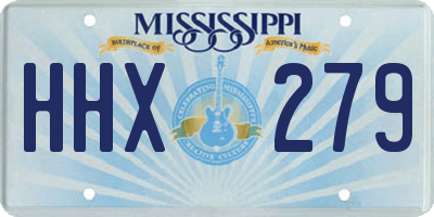 MS license plate HHX279