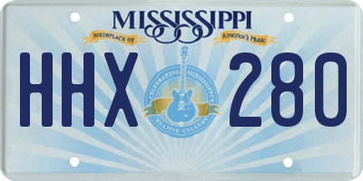 MS license plate HHX280