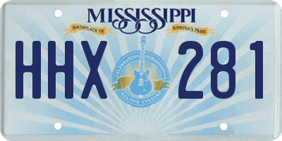 MS license plate HHX281